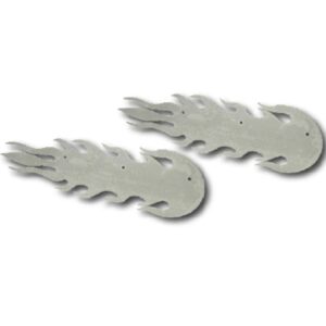 Stainless Steel Badge Backing Flames To Suit Kenworth