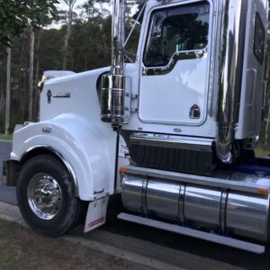 Stainless Steel Battery Box Cover To Suit Kenworth T950 Day Cab Round Tank