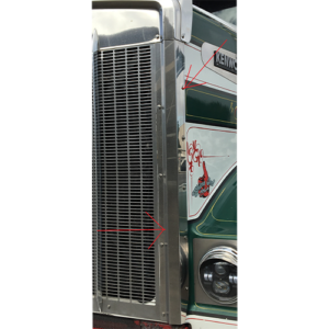 Stainless Steel Side Grill Panel To Suit Kenworth /T908/T909 Left Hand Side