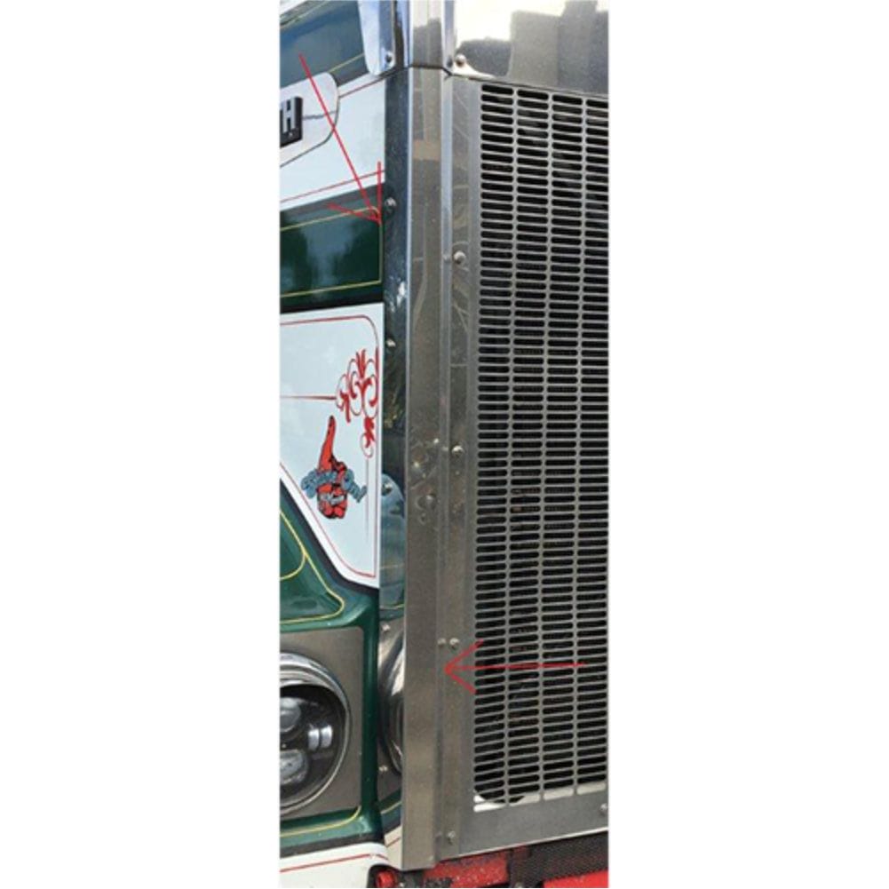 Stainless Steel Side Grill Panel To Suit Kenworth/T908/T909 Right Hand Side