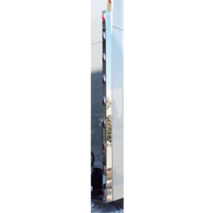 Stainless Steel Wing Extensions 1980mm With Clear/Red LED Lights To Suit Kenworth K200/K220 and Scania Euro 5