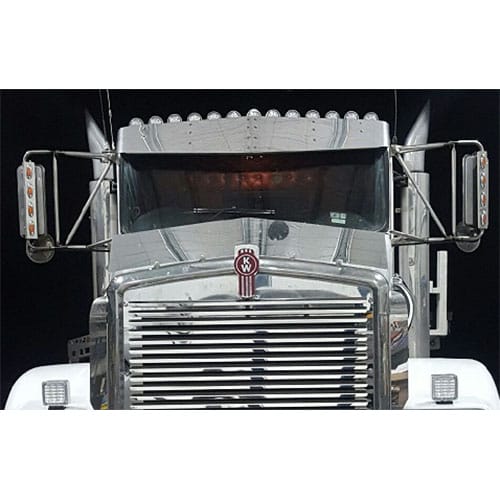 Stainless Steel Sun Visor 12 Inch To Suit Kenworth T350/T359/T401/T404/T408/T409/T604/T608/T609/T904/T908/T909