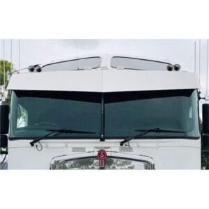 Stainless Steel 14 Inch Boltless Sun Visor To Suit Kenworth K104, K104B, K108, K200 – No Drilling Required