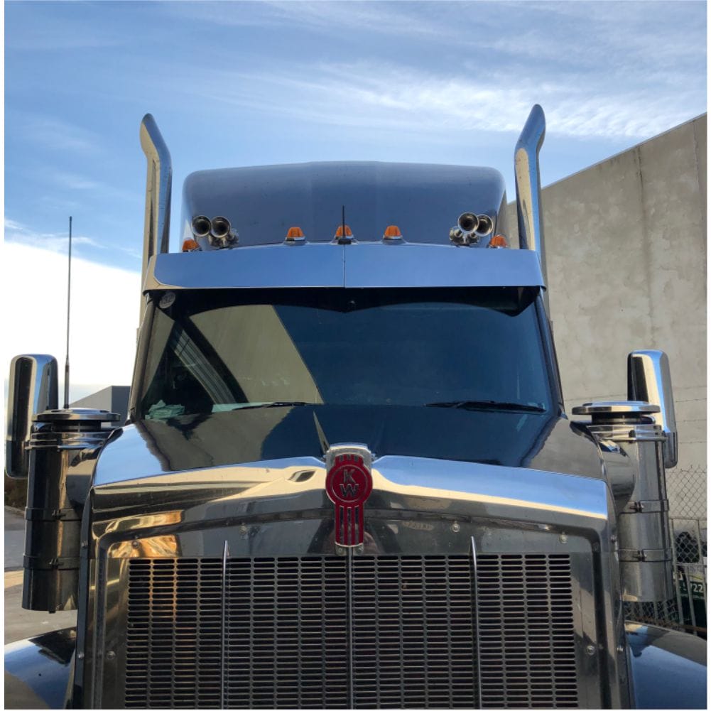 Stainless Steel Sun Visor 12 Inch Boltless To Suit Kenworth T360/T610/T610 SAR