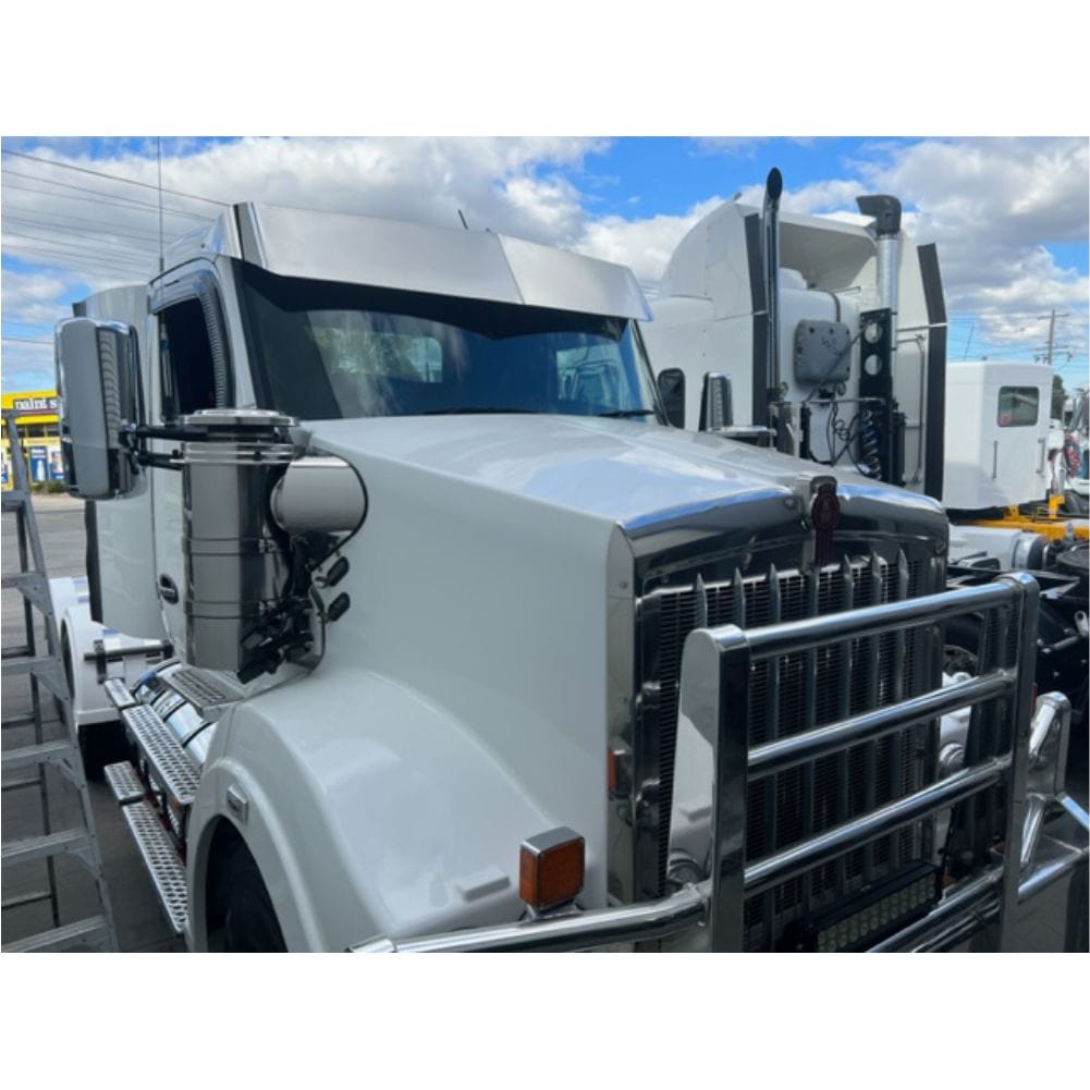 Stainless Steel Sun Visor Day Cab 14 Inch Boltless To Suit Kenworth T360 T410 SAR T610 T610 SAR