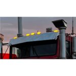 Stainless Steel Sun Visor 11 Inch Boltless To Suit Kenworth T400/C509/T600/T650/T658/T659/T900/T950