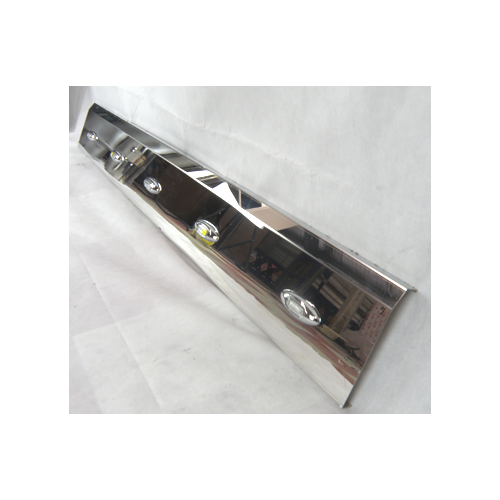 Stainless Steel Tank Skirt Square 1650MM Clear/Amber 6 LED