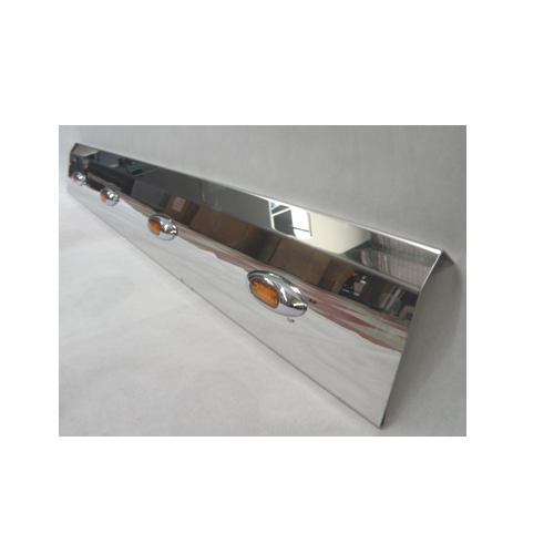 Stainless Steel Tank Skirt Round 1065MM 4 LED Amber Single To Suit Kenworth/Freightliner/Iveco