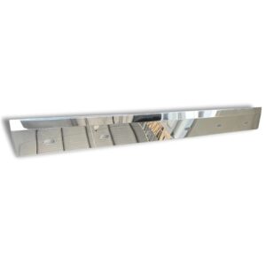 Stainless Steel Tank Skirt Square 1660mm Endcap Single 6 Hole To Suit Kenworth/Freightliner/Iveco