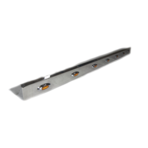 Stainless Steel Tank Skirt D Shape 1750mm 7 Amber LED Single To Suit Mack/Volvo