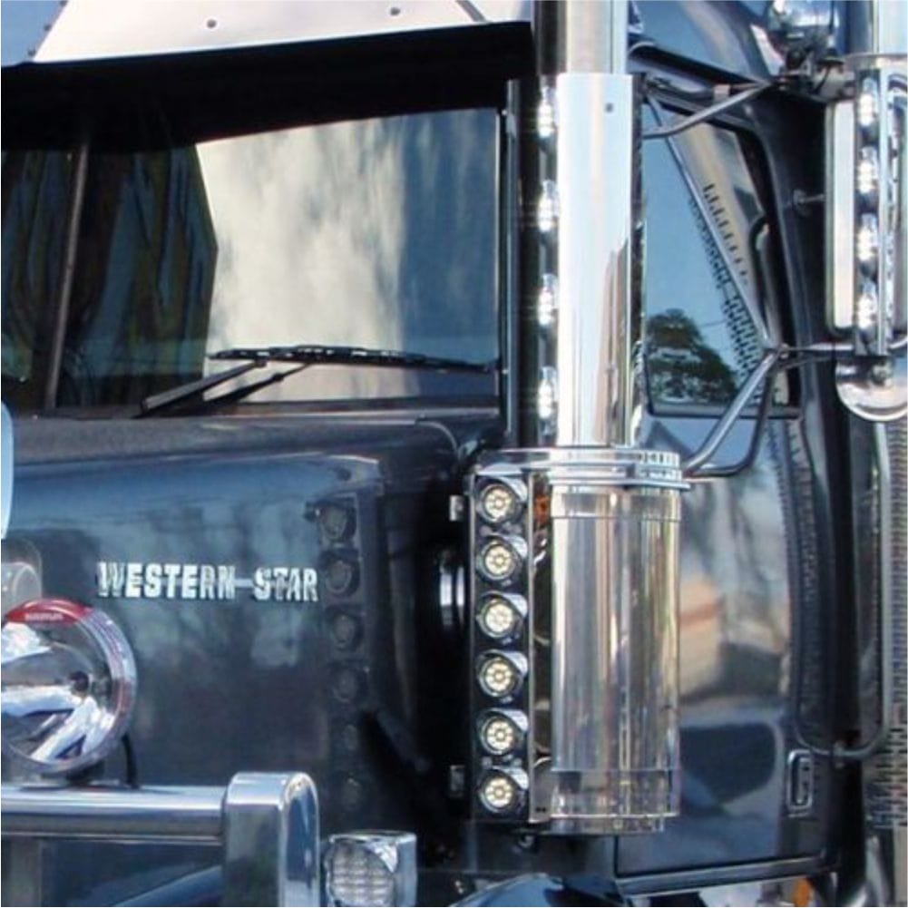 Stainless Steel Pre Cleaner Cover Clear Pair To Suit Western Star