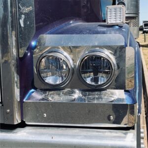 Stainless Steel Headlight Backings Long Pair To Suit Western Star 4900 2008 Onward