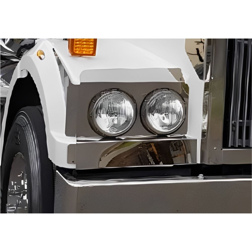 Stainless Steel Headlight Backings Long To Suit Western Star 4800 long Pre 2007 Top Indicator