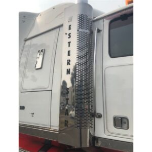 Stainless Steel Exhaust Shroud Right To Suit Western Star With Text