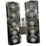 Stainless Steel Air Box Light Clear/Red To Suit Western Star