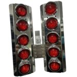 Stainless Steel Air Box Light Red To Suit Western Star