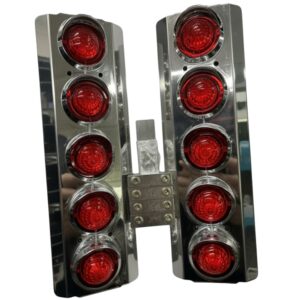 Stainless Steel Air Box Light Red To Suit Western Star