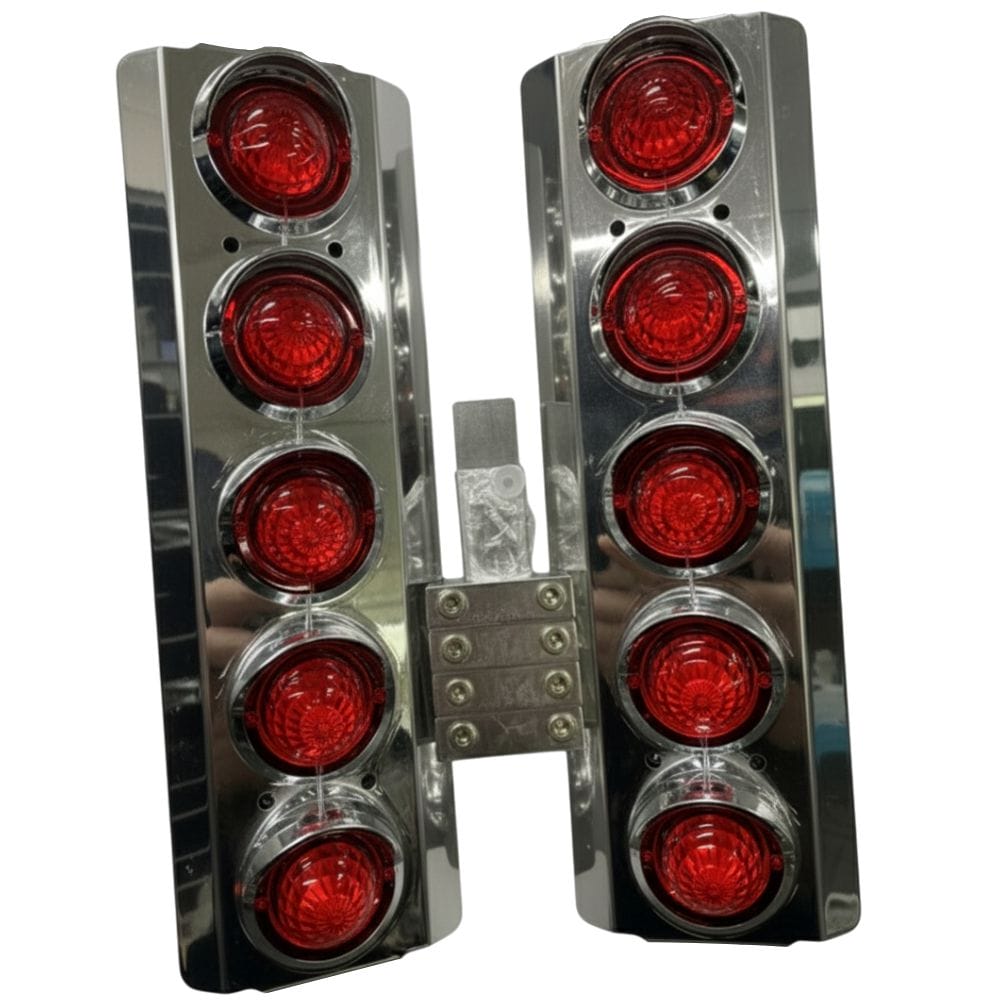 Stainless Steel Air Box Light Red To Suit Western Star