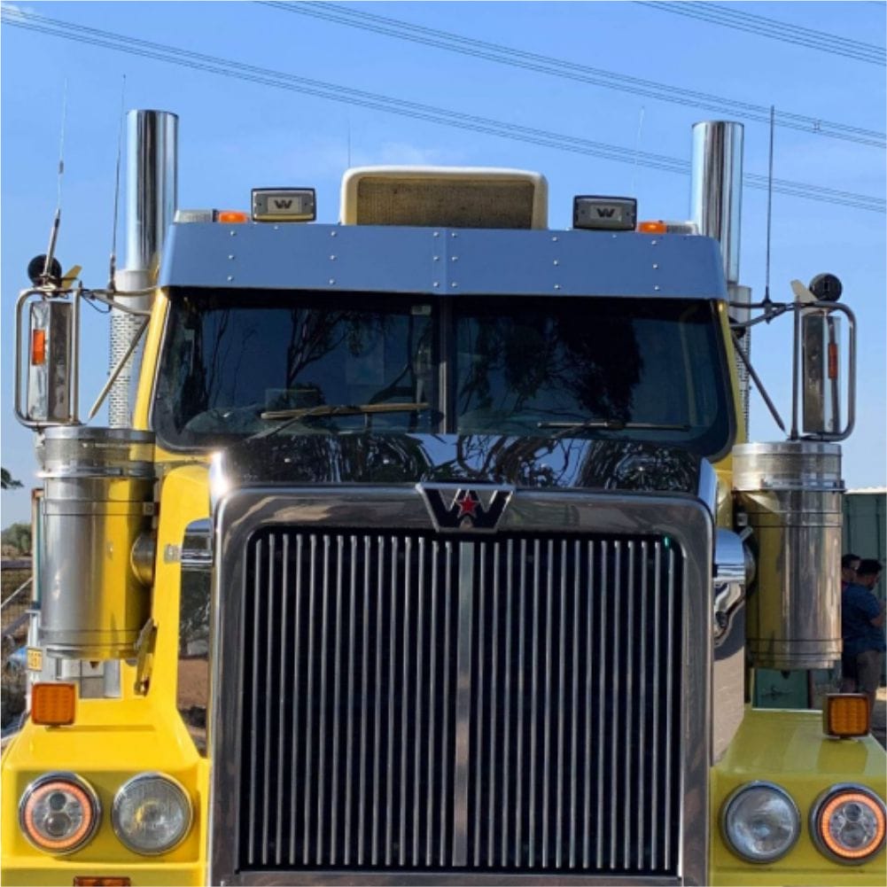 Stainless Steel Sun Visor 10 Inch To Suit Western Star Day Cab