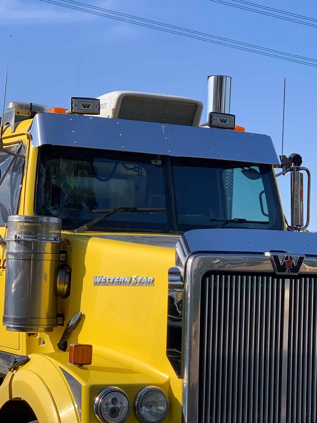 Stainless Steel Sun Visor 10 Inch To Suit Western Star Day Cab