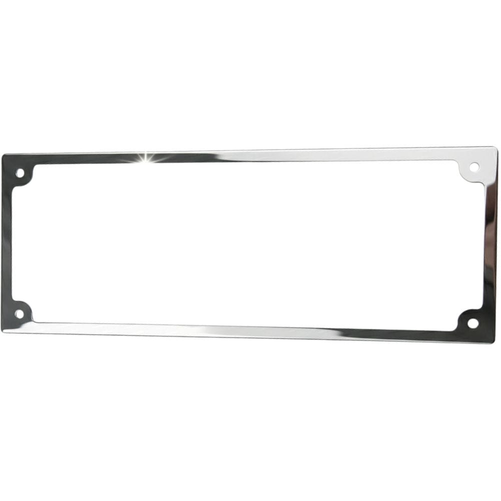 Stainless Steel Slim Line Licence Frame With Acrylic Cover 380mm X 106mm