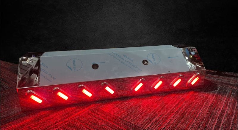 Stainless Steel Airline Box Clear Red LED 1.2MM