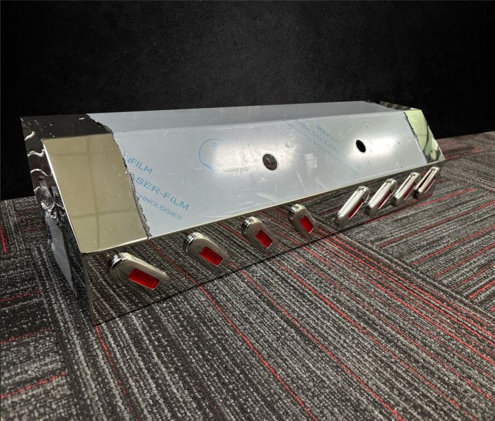 Stainless Steel Airline Box Red LED 1.2MM