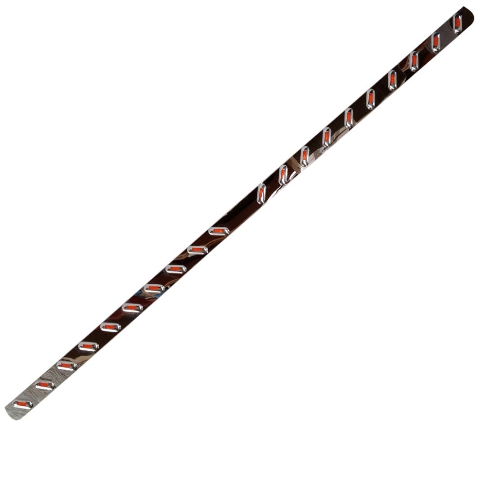Stainless Steel Light Bar 22 Flush Mount Amber 2400mm