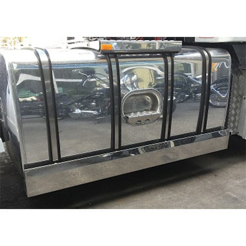 Stainless Steel Tank Skirt Square 1660 Endcap Single To Suit Kenworth/Freightliner/Iveco