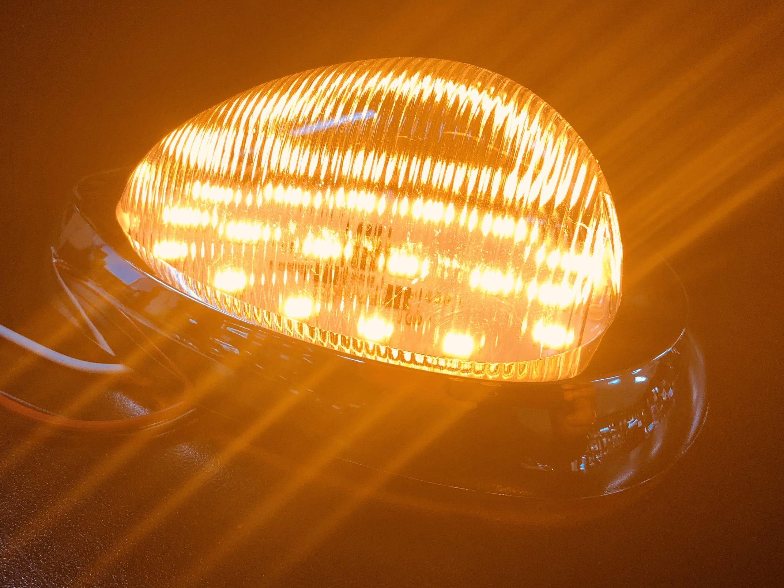 LED 12 Volt Light Indicator Clear/Amber To Suit Freightliner & Western Star