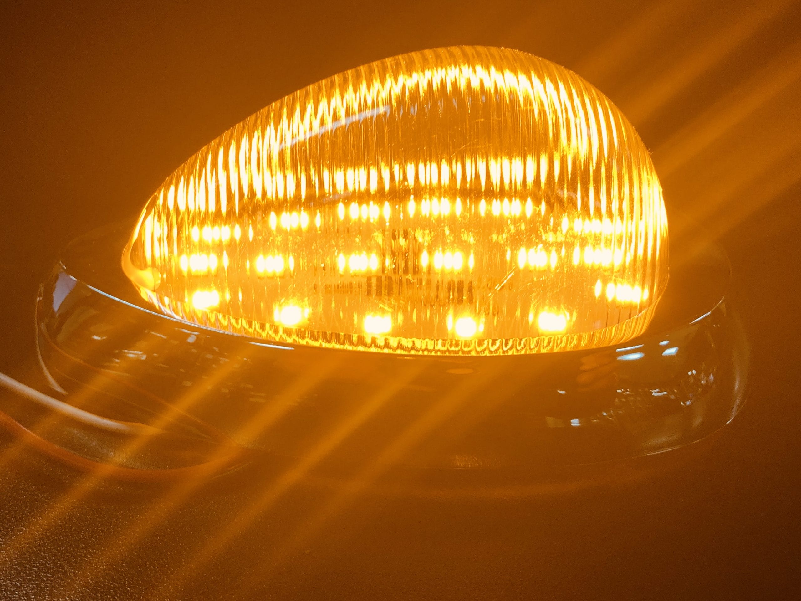 LED 12 Volt Light Indicator Clear/Amber To Suit Freightliner & Western Star
