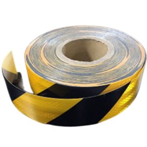 Reflective Tape Black/Yellow (Sold By The Metre) 50mm Wide
