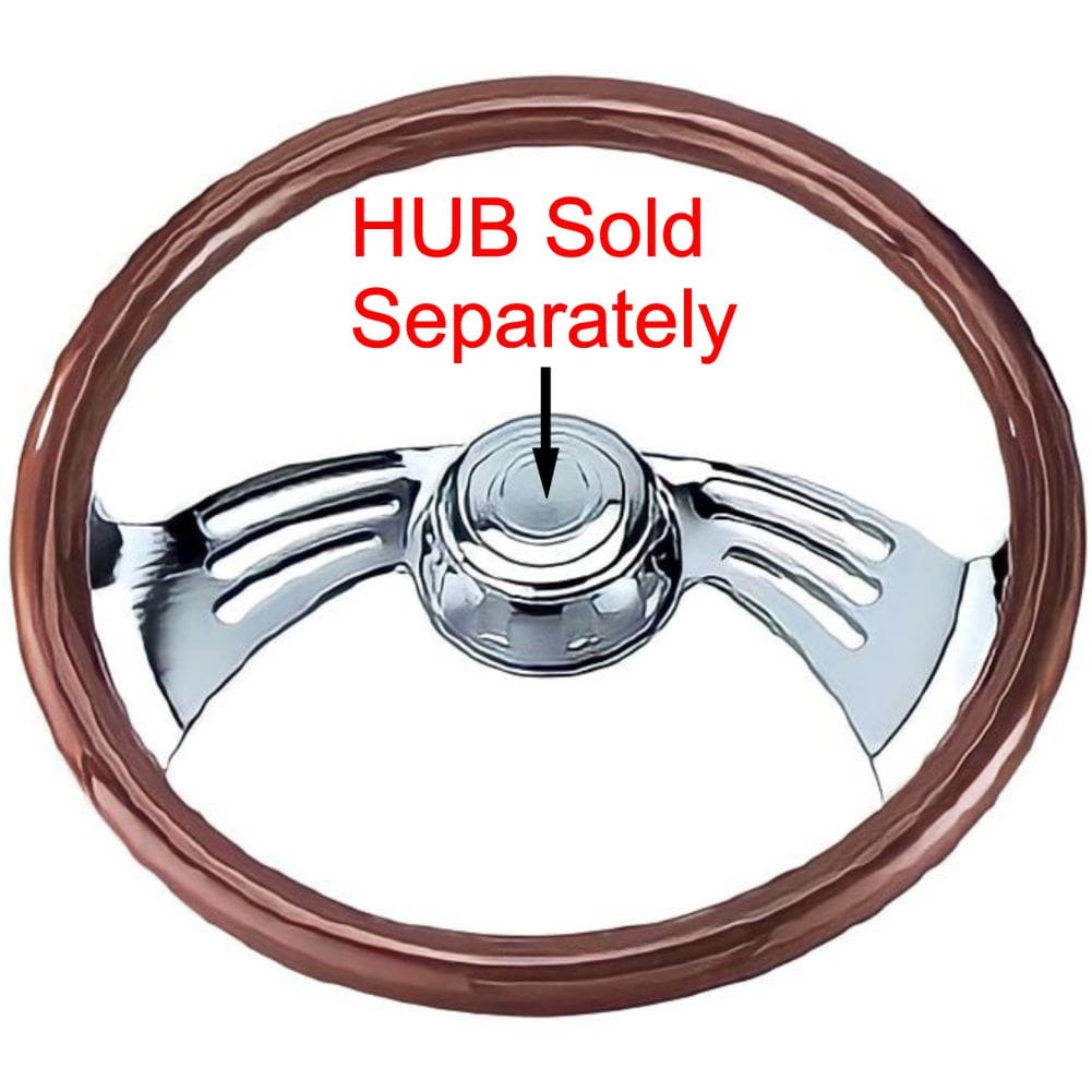 Steering Wheel 2 Spoke Wing Style Chrome