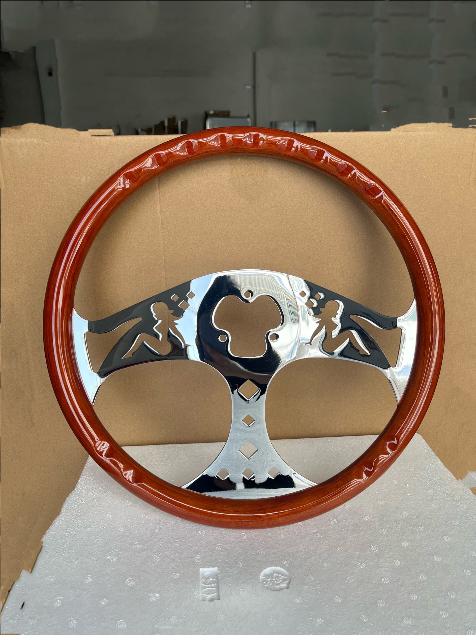 Steering Wheel 3 Spoke Girls Chrome