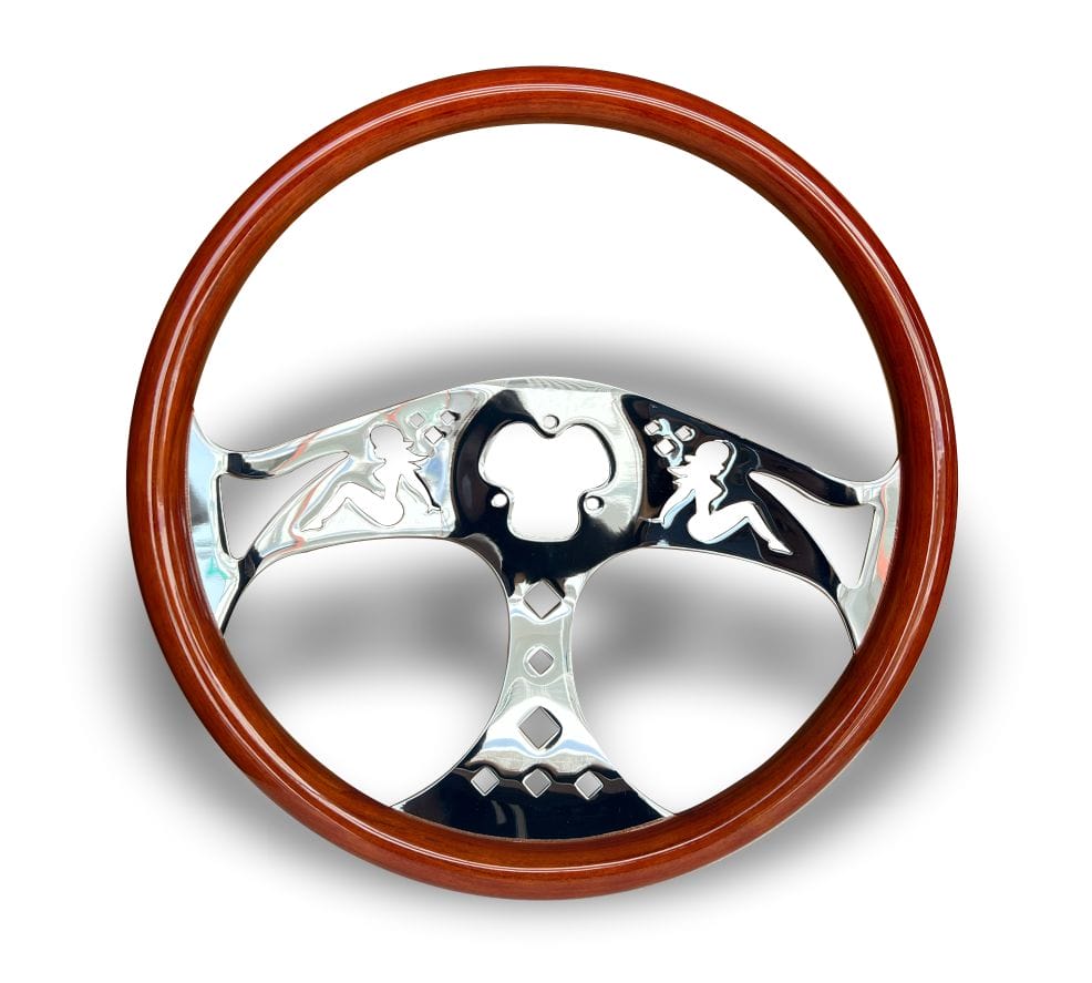 Steering Wheel 3 Spoke Girls Chrome