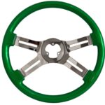 Steering Wheel 4 Spoke Straight Green
