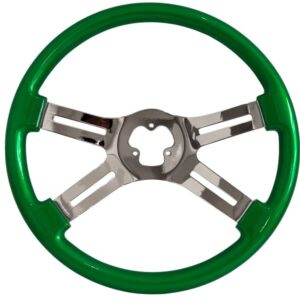 Steering Wheel 4 Spoke Straight Green