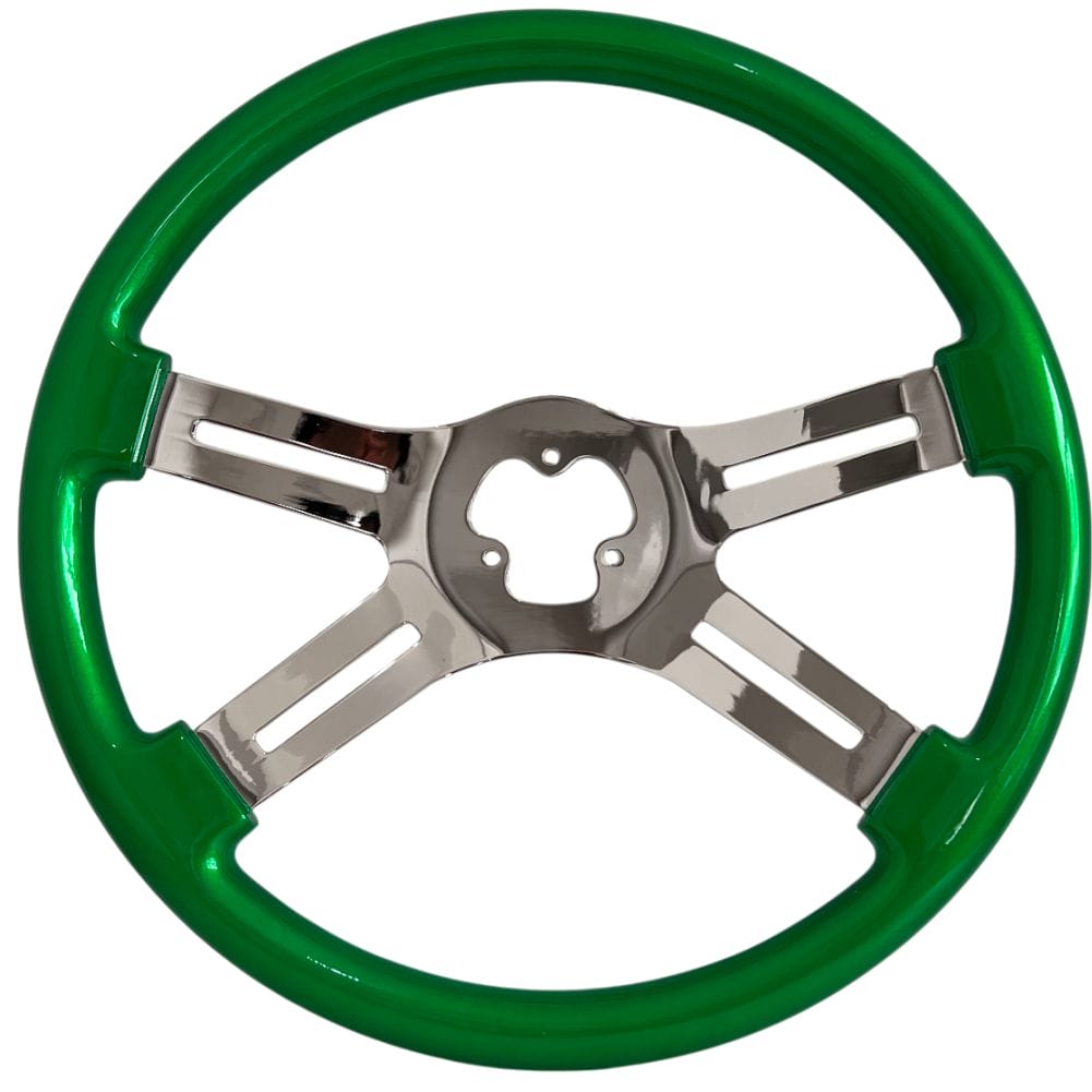 Steering Wheel 4 Spoke Straight Green