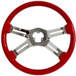 Steering Wheel 4 Spoke Straight Red