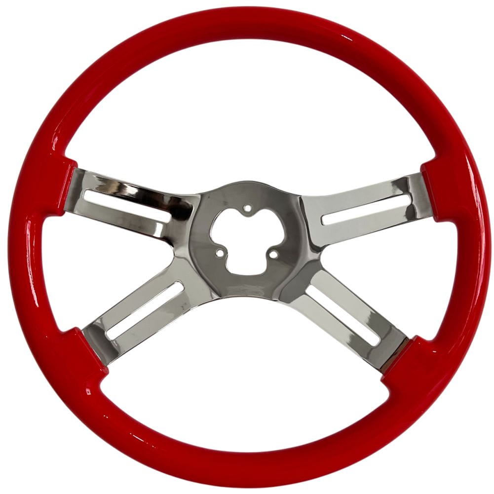 Steering Wheel 4 Spoke Straight Red