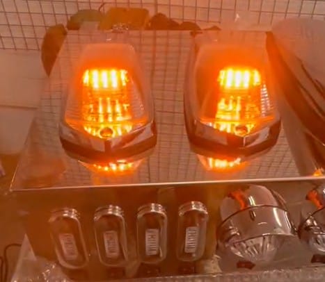 LED Multi-Volt Cab Roof Light Clear/Amber/Blue – image 2