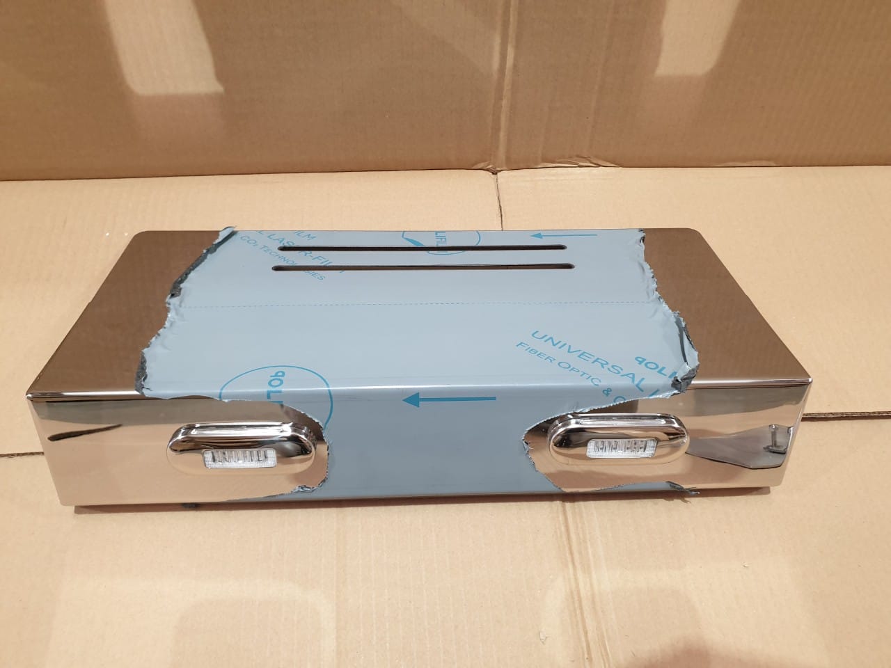 Stainless Steel Tank Skirt D Shape 450mm 2 Clear Amber LED To Suit Mack/Volvo