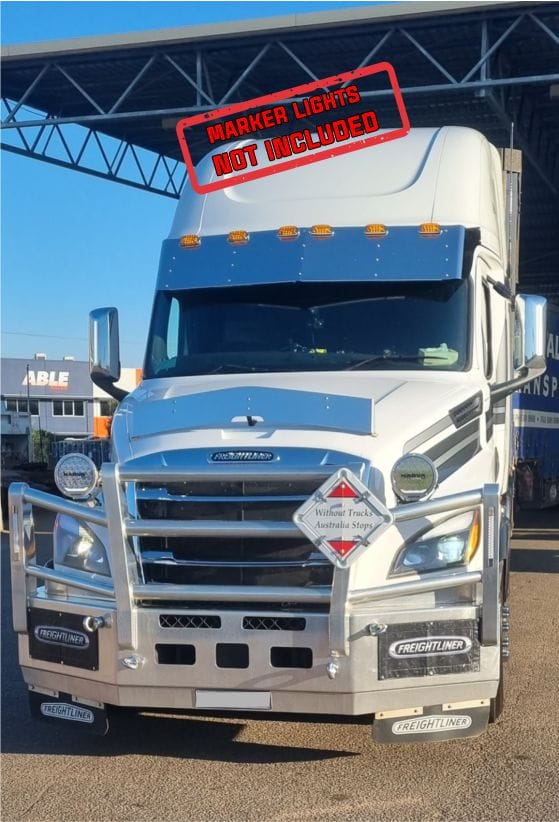 Stainless Steel Sun Visor 17″ Drop Visor To Suit Freightliner Cascadia