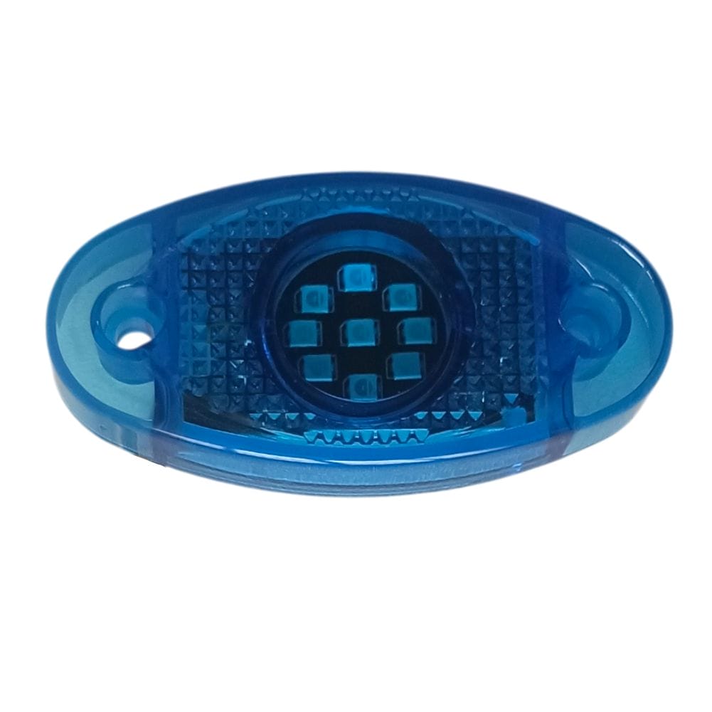 LED Multi Volt Blue Oval Marker