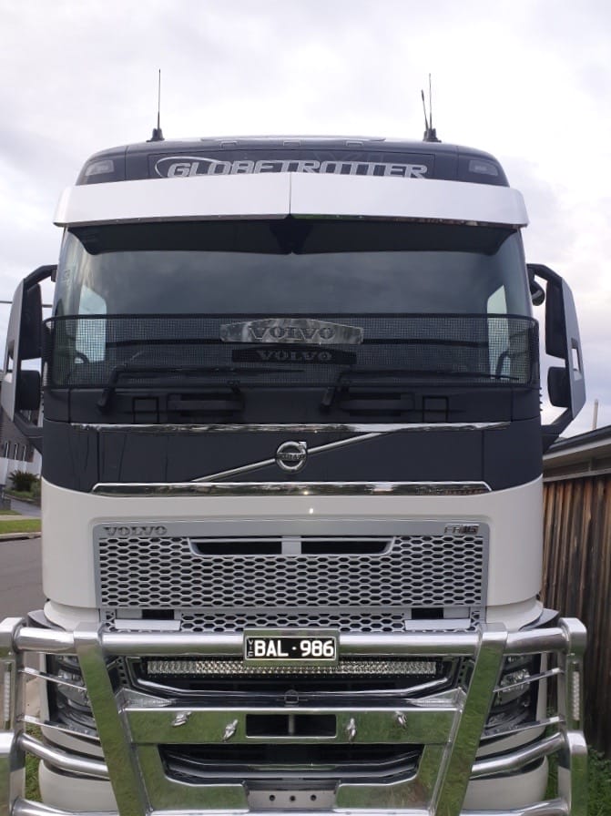 Stainless Steel Sun Visor Boltless To Suit Volvo FH/FM Late Model