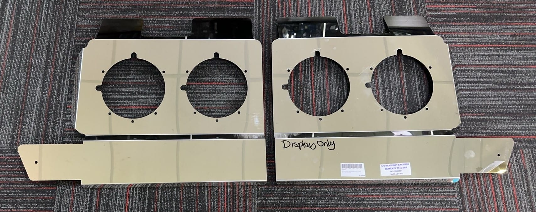 Stainless Steel Headlight Backings To Suit Kenworth T610 SAR