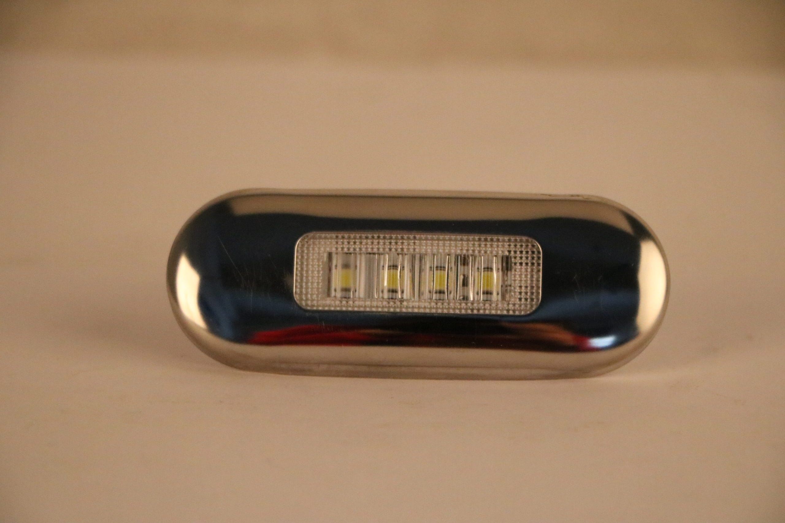 LED Multi-Volt Clear Flush Mount with Stainless Steel Trim