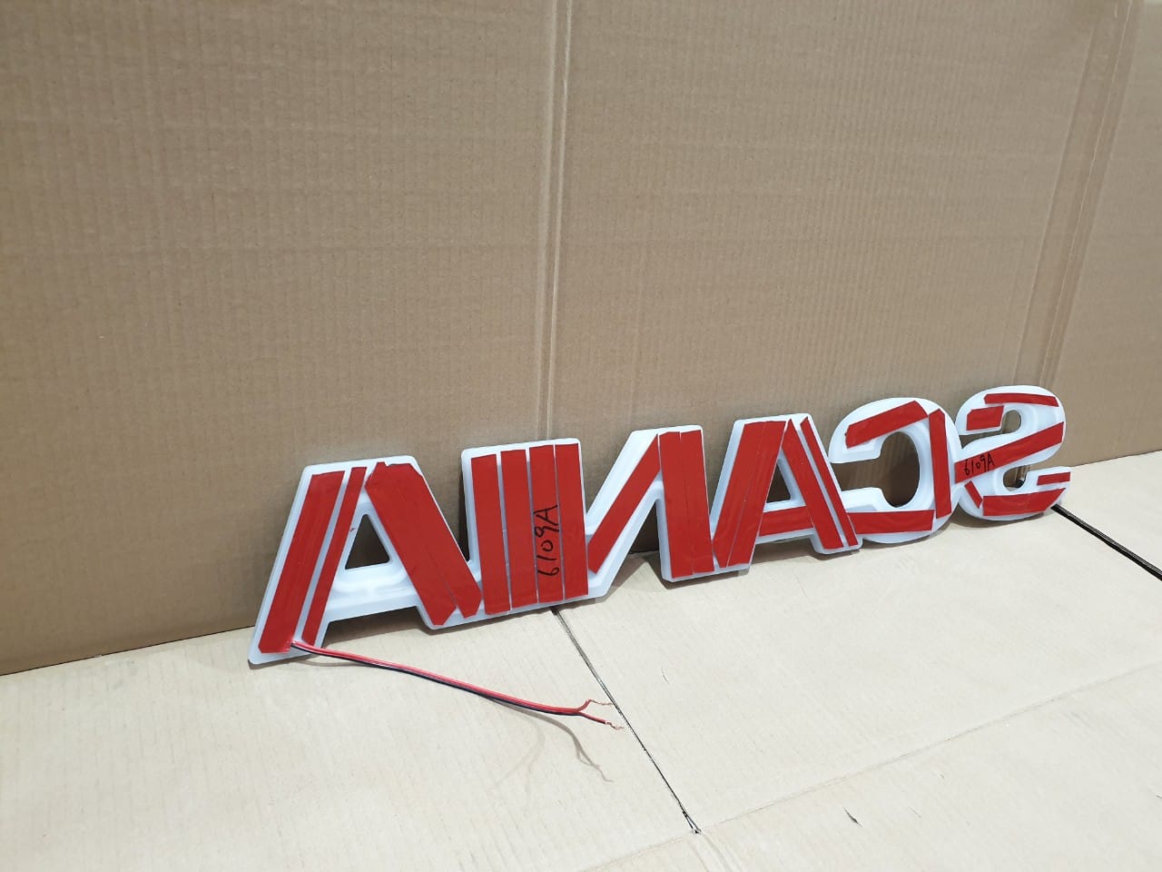 LED Backlight Grill Badge to Suit Scania