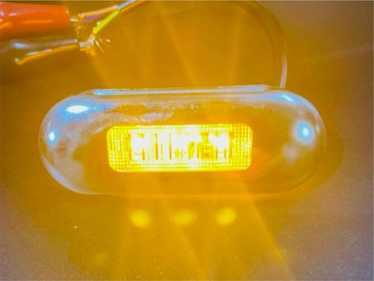LED Multi-Volt Clear/Amber/Green Flush Mount with Stainless Steel Trim
