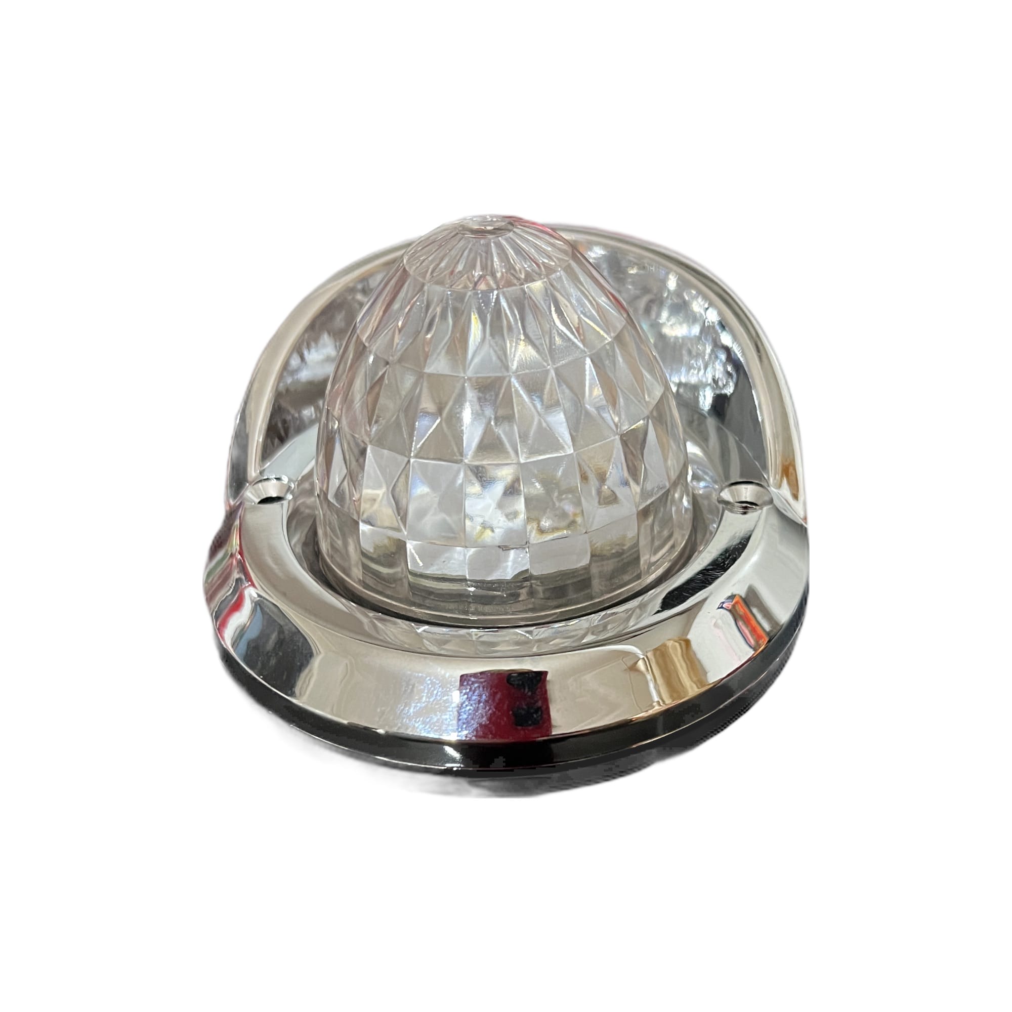 LED Light 2 Inch Round Torpedo Clear/Amber Multi-Volt